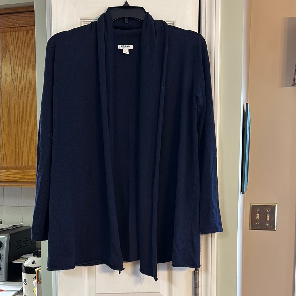 Old Navy Blue Draped Cardigan Sweater